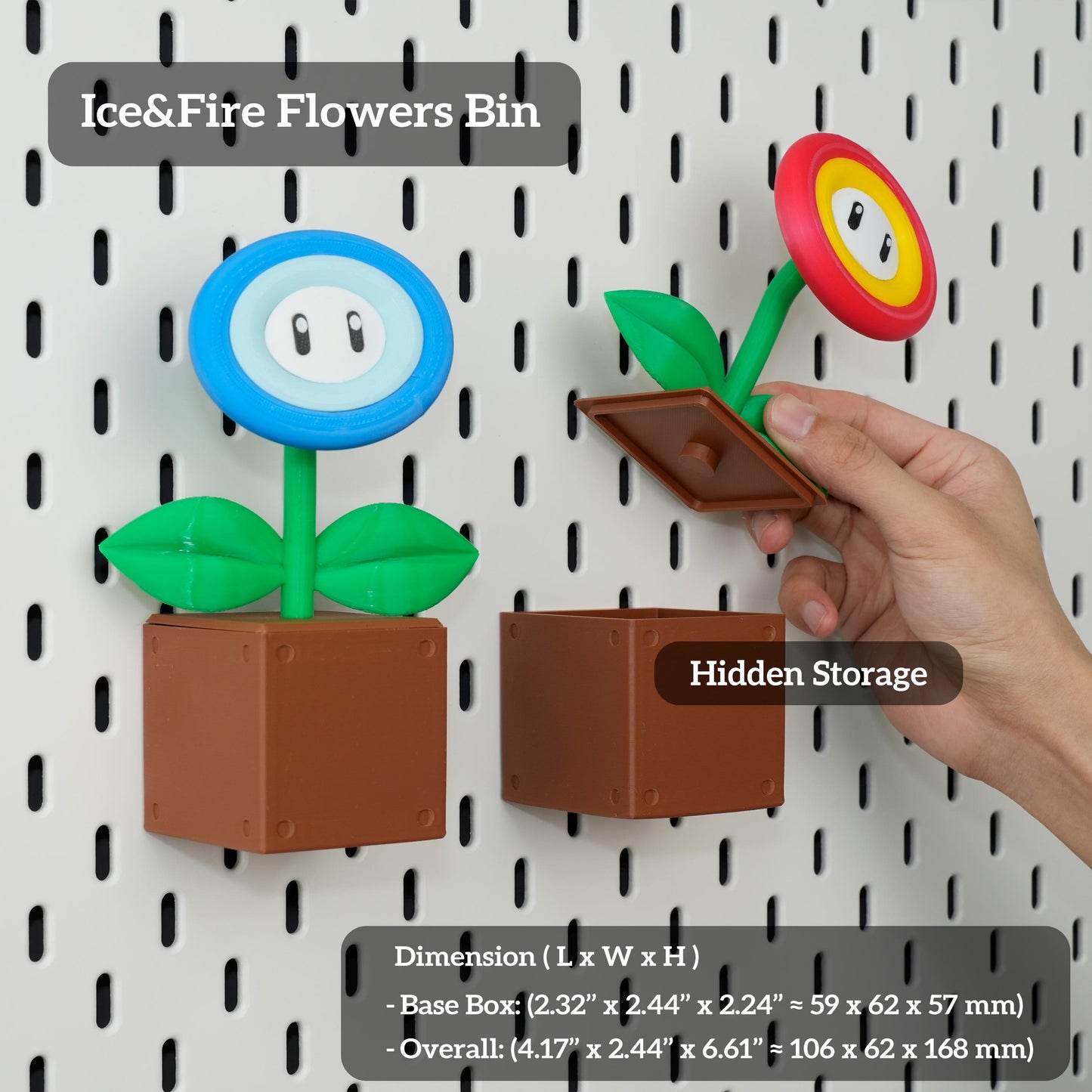 Super Mario Fire and Ice Flower Container