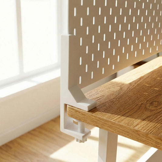 No-drill desk clamp alternative for mounting an IKEA SKÅDIS pegboard