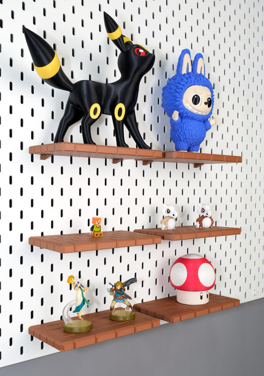 Super Mario Pegboard Shelf for Figure Display Stand