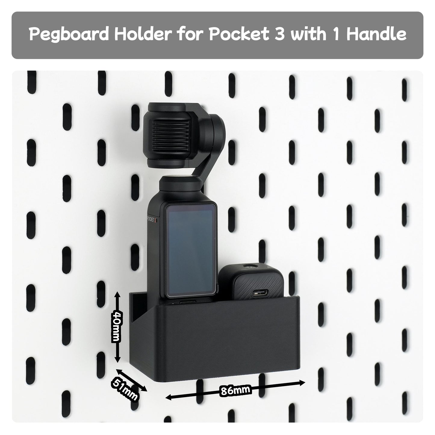 Pegboard Camera Holder  for Insta360 X5 Ace Pro 2 Dji Pocket 3