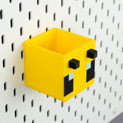 Minecraft Bee Storage Bin for Pegboard