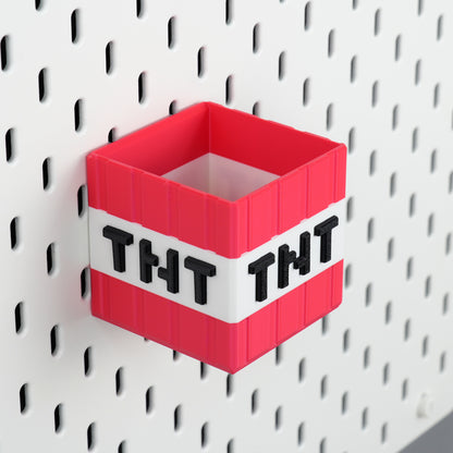 Minecraft TNT Storage Bin for Pegboard