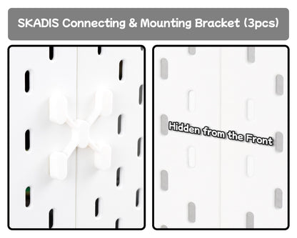 Desktop Pegboard Accessory Set – Desk Clamp Mount, Magnetic Holder, Shelf & Display Stand