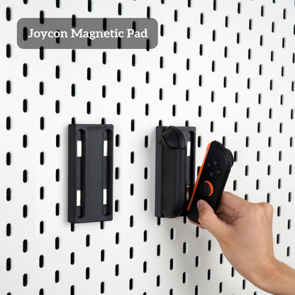 The Nexus for Nintendo Switch 2- Pegboard Organizer System, Featuring a Dock Shelf, Game Case Rack, and Controller Stand.