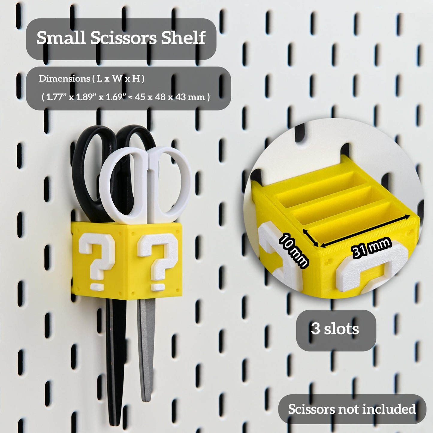 Super Mario Bros themed 3-Slot Scissors Holder