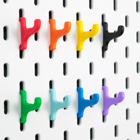 Make Storage Colorful – Rainbow Pegboard Hooks