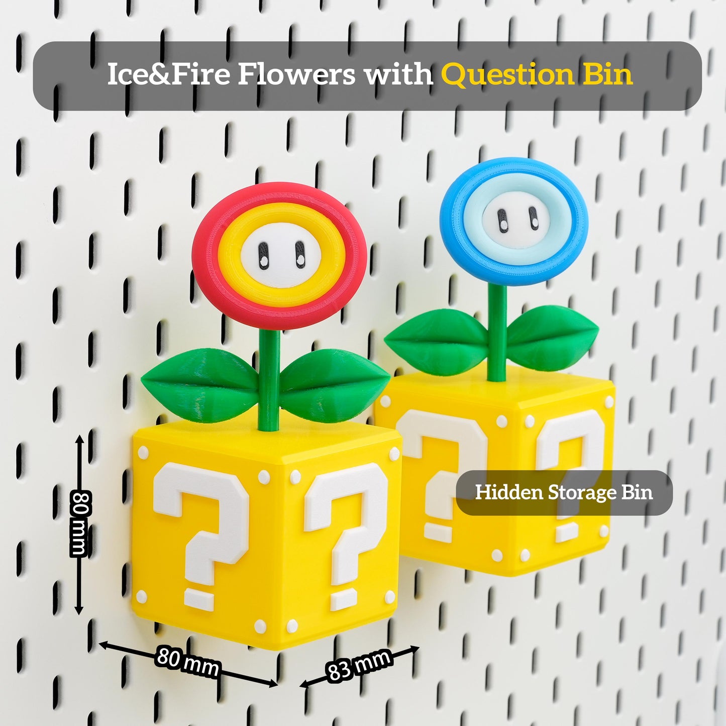 Super Mario Ice Flower & Fire Flower Storage Box