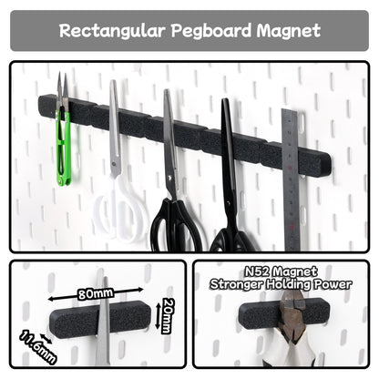 Desktop Pegboard Accessory Set – Desk Clamp Mount, Magnetic Holder, Shelf & Display Stand