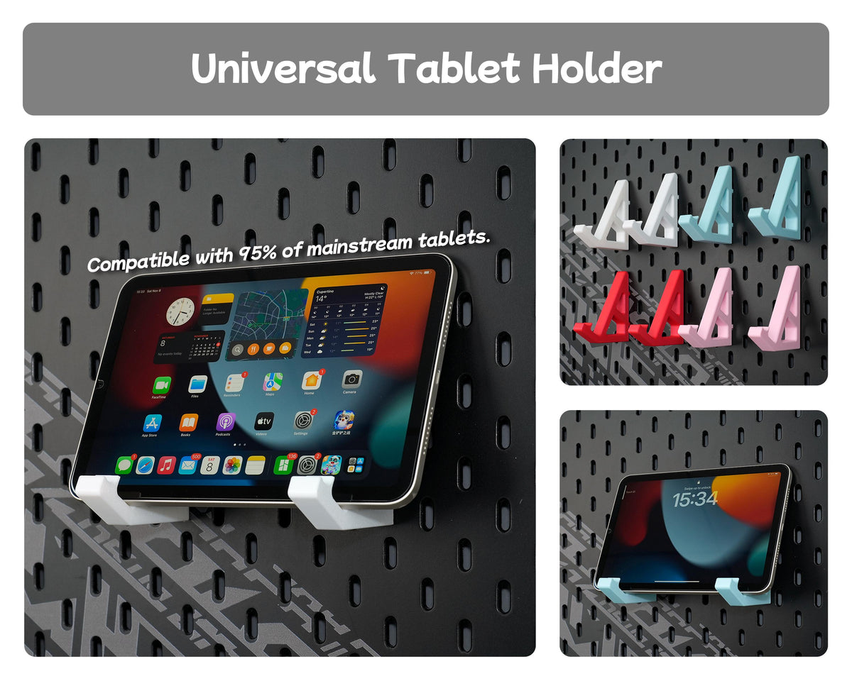 Pegboard Desktop Kit – Keyboard, Tablet, Mouse & Gadget Holders