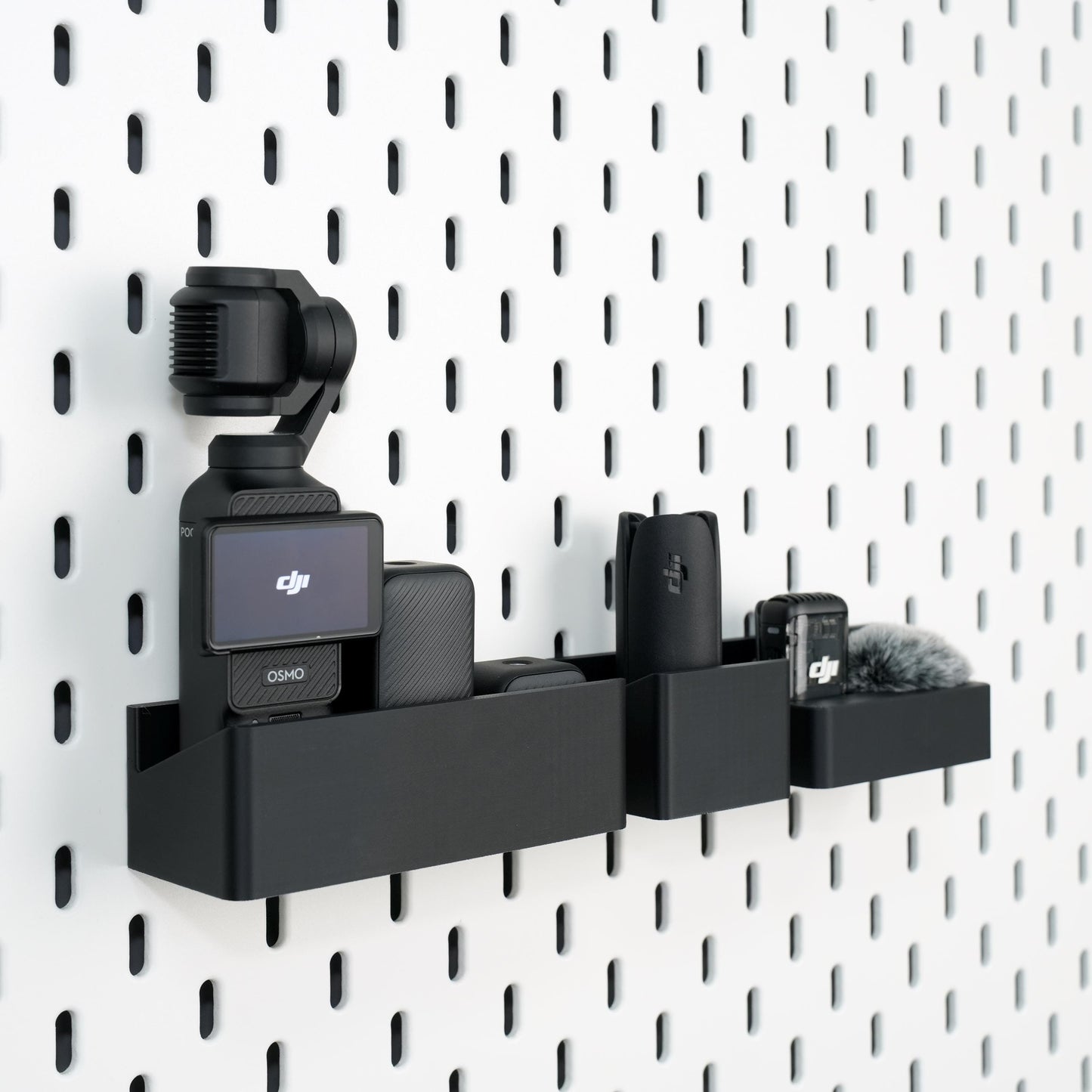 [Pegboard Mount] DJI Osmo Pocket 3 Camera & Accessories Holder