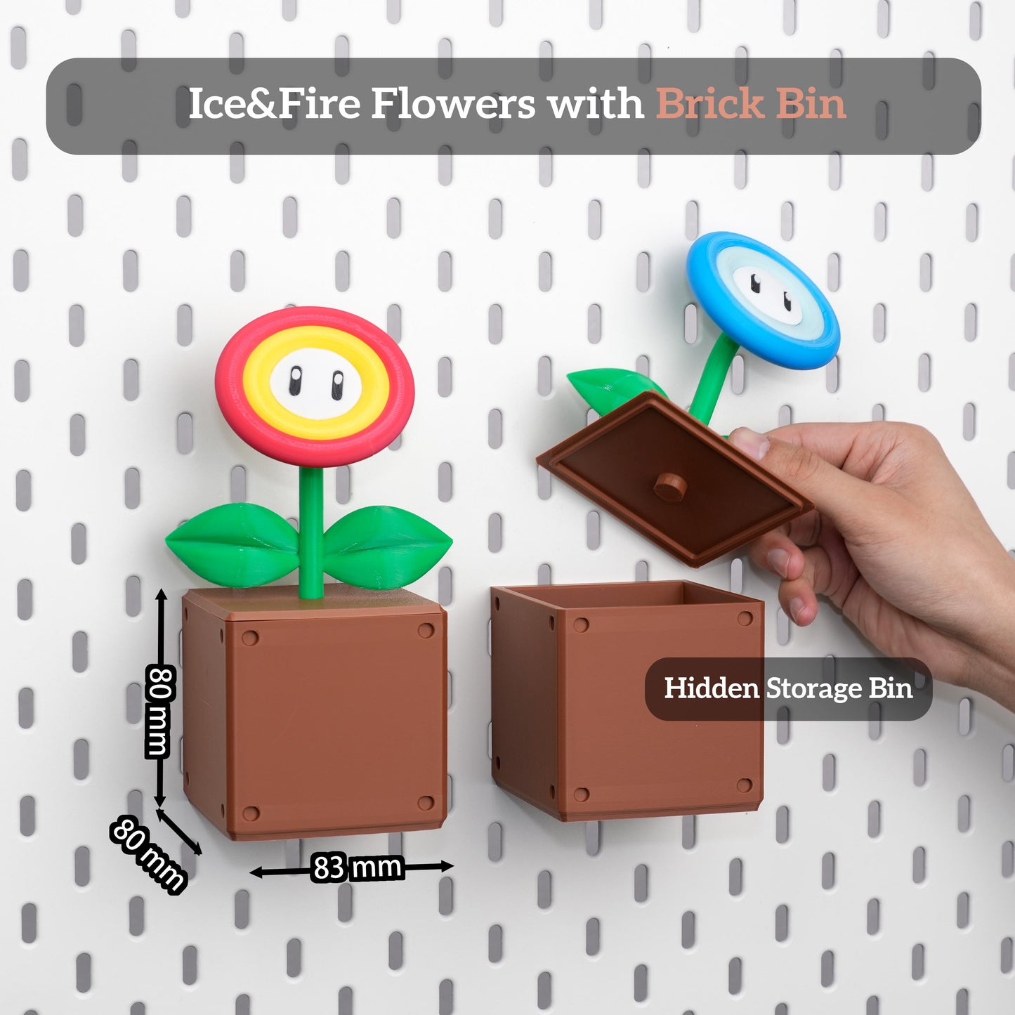 Super Mario Ice Flower & Fire Flower Storage Box