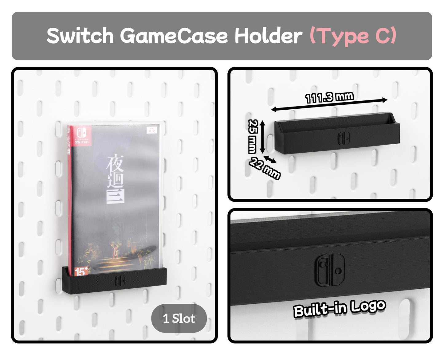 The Nexus for Nintendo Switch 1 Shelf, Game Card Holder, JoyCon Grip & Pro Controller Stand