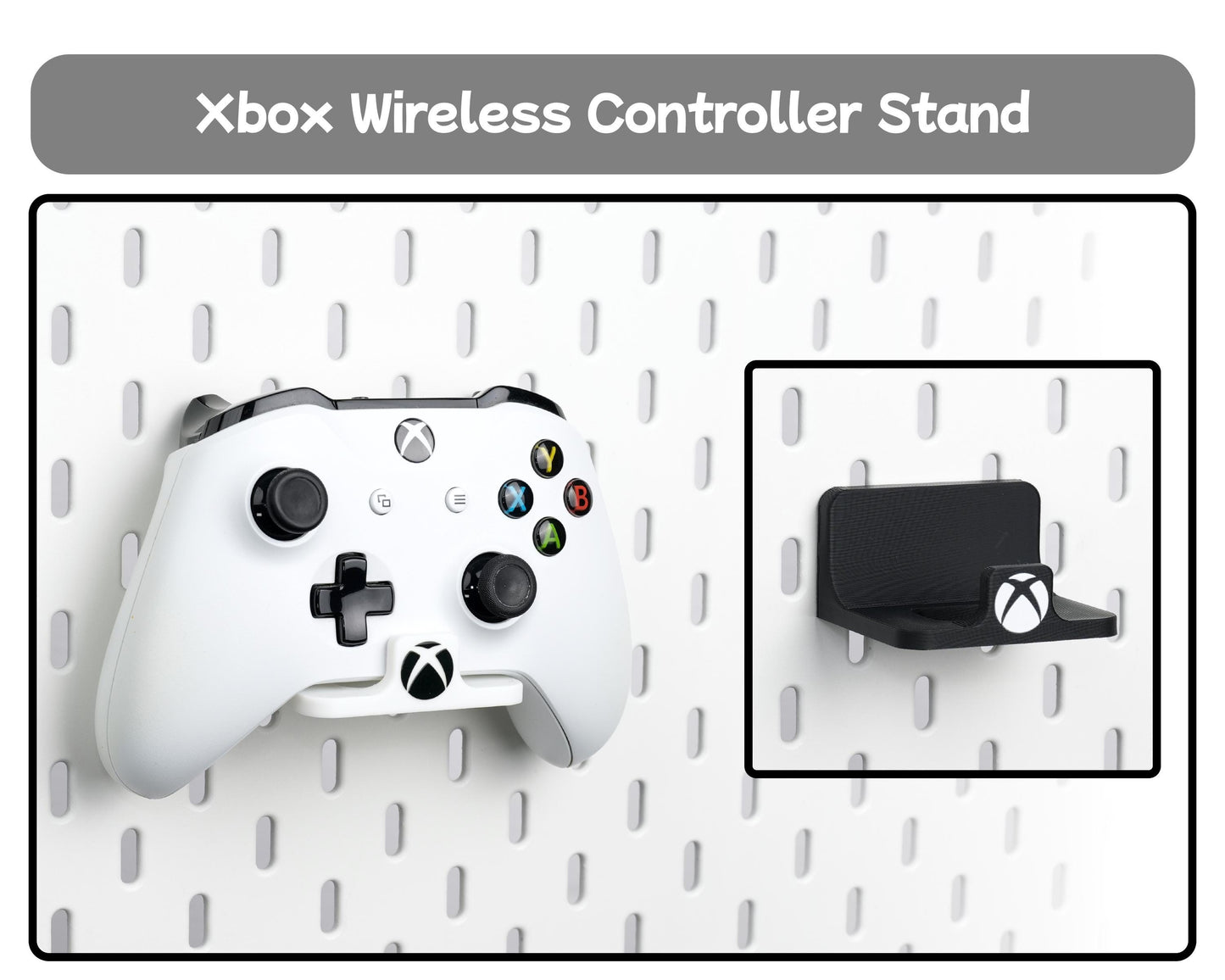 Universal Pegboard Holder for Switch Pro, Xbox, and PS5 DualSense Controllers