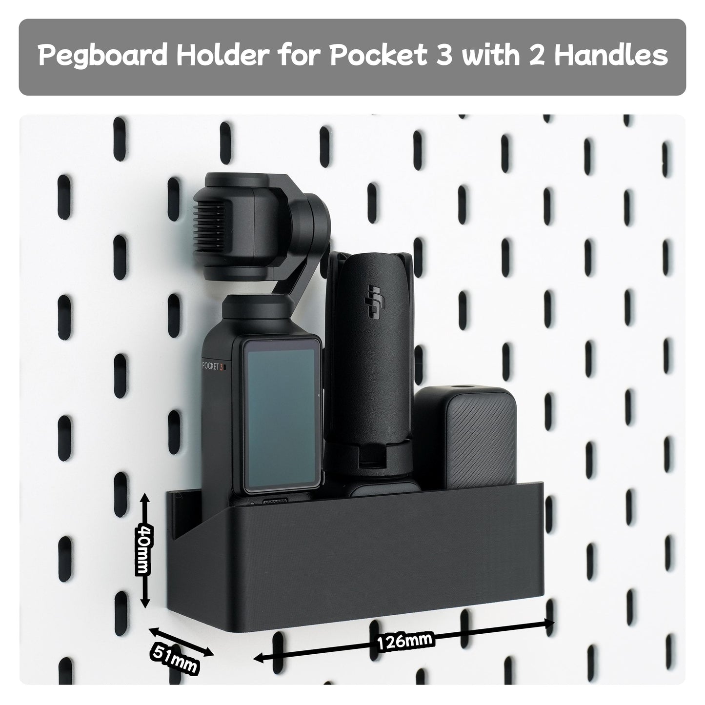 Pegboard Camera Holder  for Insta360 X5 Ace Pro 2 Dji Pocket 3