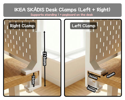 Desktop Pegboard Accessory Set – Desk Clamp Mount, Magnetic Holder, Shelf & Display Stand