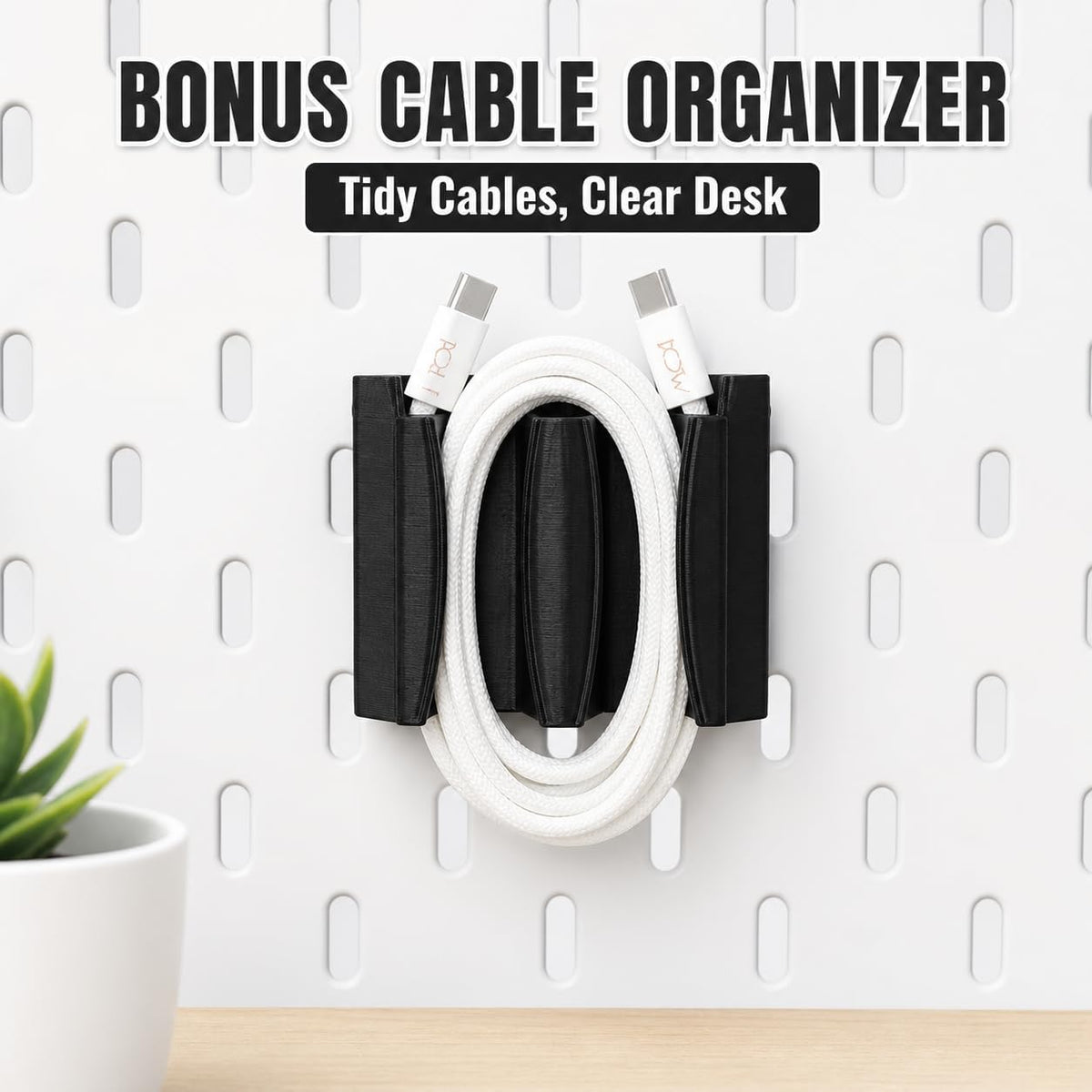Pegboard Headphone Holders for IKEA SKÅDIS & 1/4-Inch Pegboards