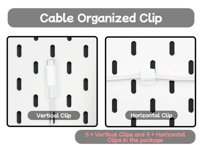 Pegboard iPad Holder – Wall Mount Tablet Stand with Charger Storage & Cable Organizer
