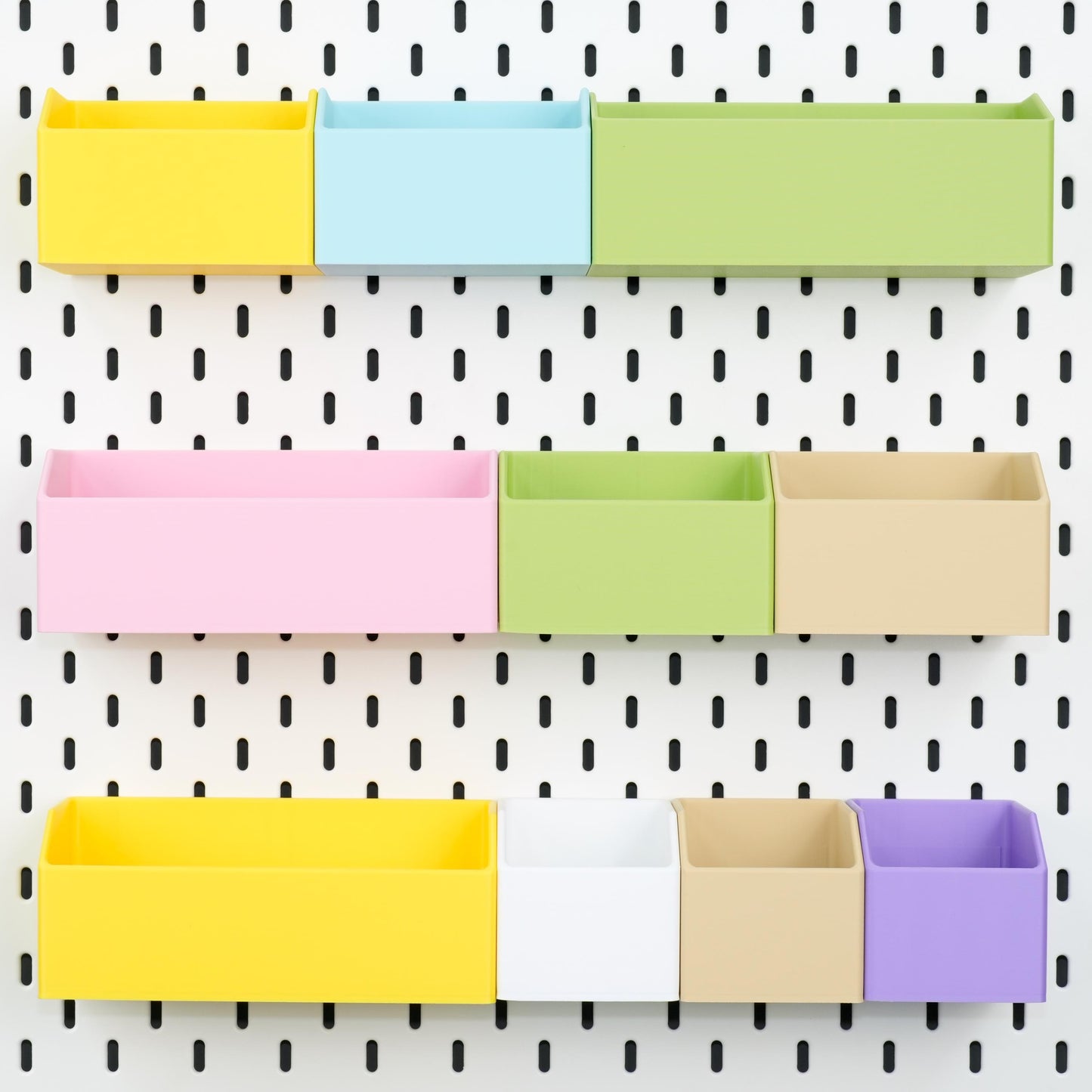 Pegboard Storage Bin Garage Parts Box Craft Room Wall Mount Shelf Organizer