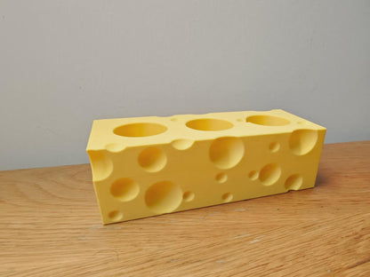 Cheese-Shaped Electric Toothbrush Stand with 3 Slots