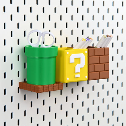 Super Mario Pegboard Storage Bins