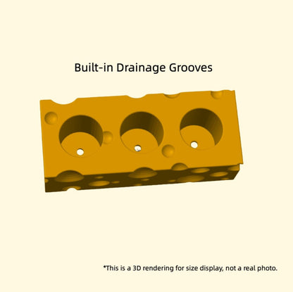 Cheese-Shaped Electric Toothbrush Stand with 3 Slots