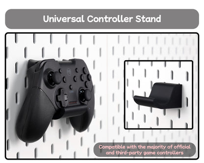 Universal Pegboard Holder for Switch Pro, Xbox, and PS5 DualSense Controllers