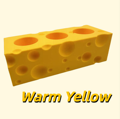 Cheese-Shaped Electric Toothbrush Stand with 3 Slots