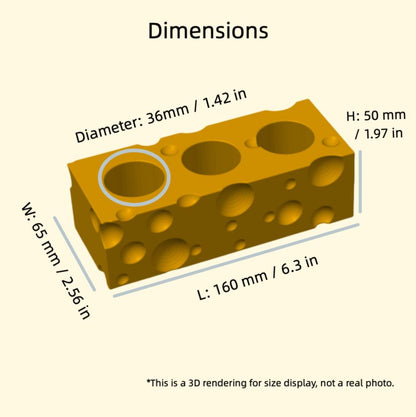 Cheese-Shaped Electric Toothbrush Stand with 3 Slots