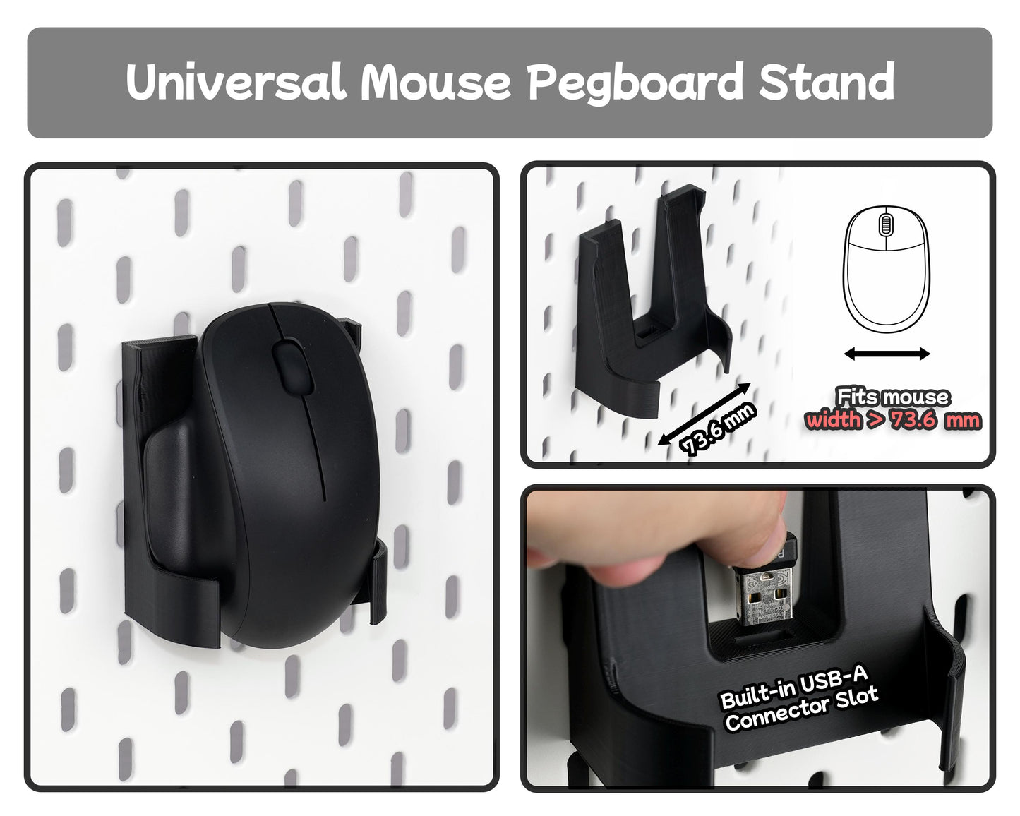 Modular Desktop Pegboard Accessory Kit