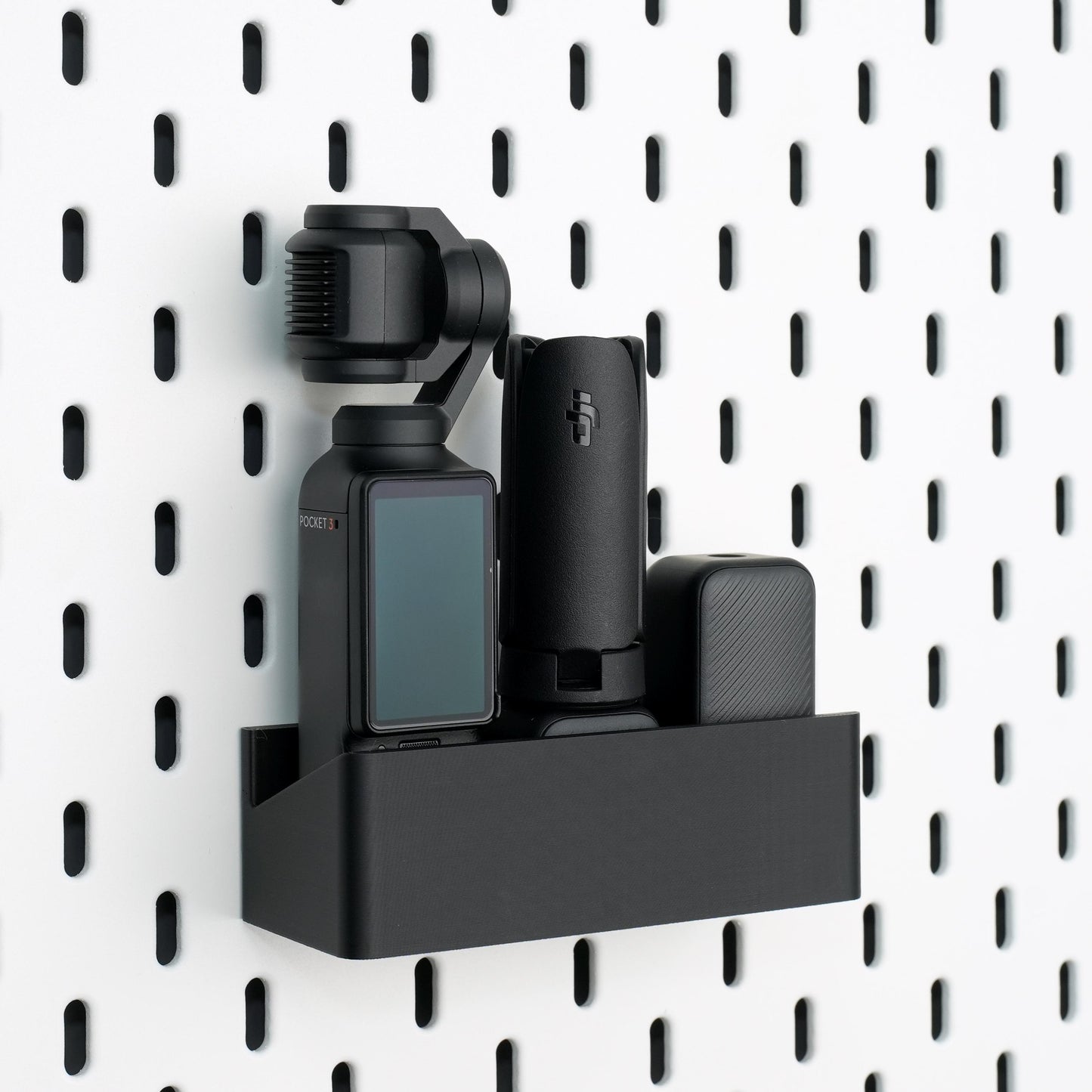 [Pegboard Mount] DJI Osmo Pocket 3 Camera & Accessories Holder