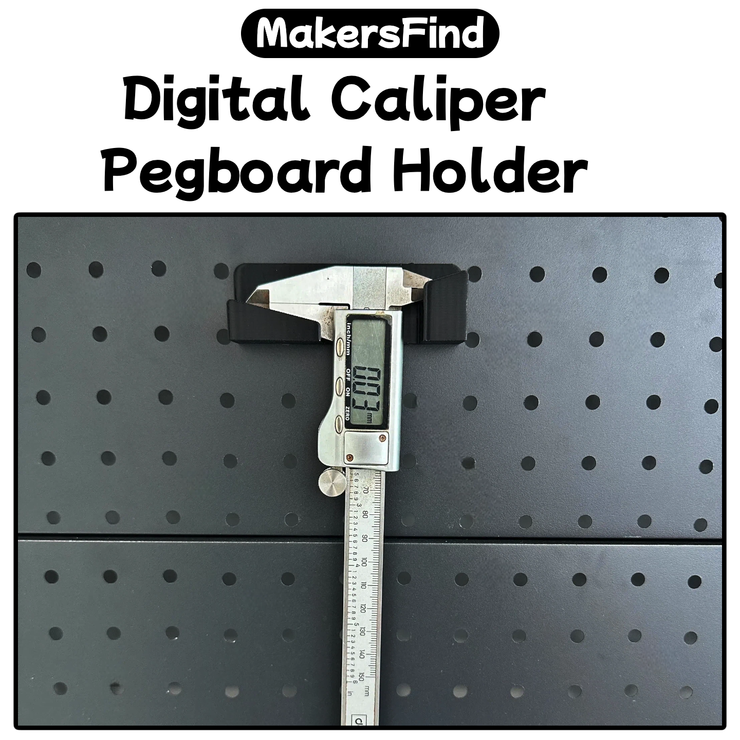 Digital Caliper Pegboard Holder