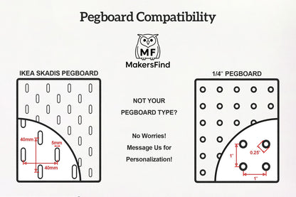 Pegboard Hooks for SKADIS or 1/4” Pegboard Accessories