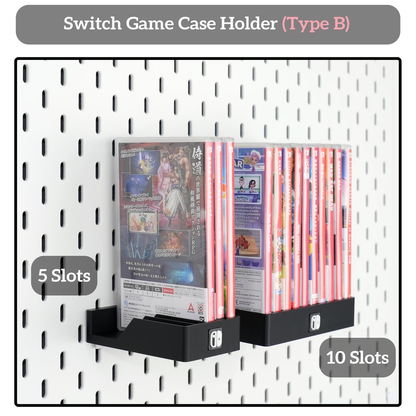 The Nexus for Nintendo Switch 1 Shelf, Game Card Holder, JoyCon Grip & Pro Controller Stand