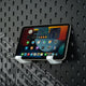 Pegboard Tablet Holder for iPad – Charger & Cable Storage