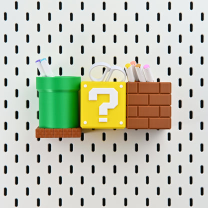 Super Mario Pegboard Storage Bins