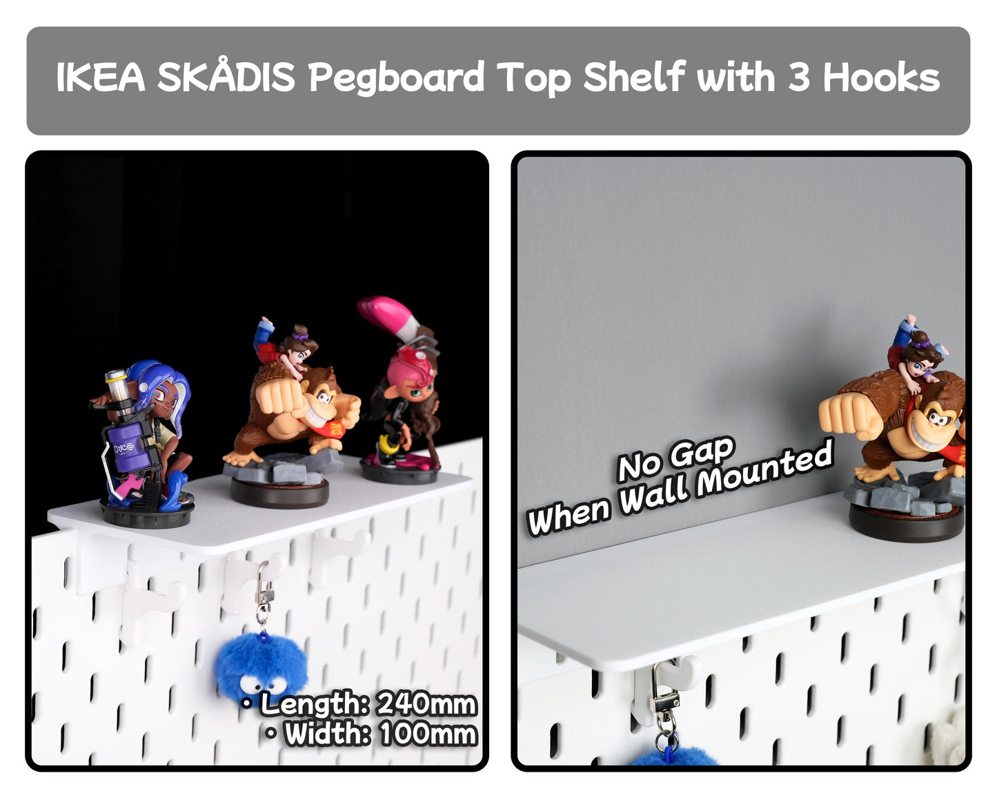 Desktop Pegboard Accessory Set – Desk Clamp Mount, Magnetic Holder, Shelf & Display Stand