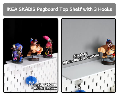 Desktop Pegboard Accessory Set – Desk Clamp Mount, Magnetic Holder, Shelf & Display Stand