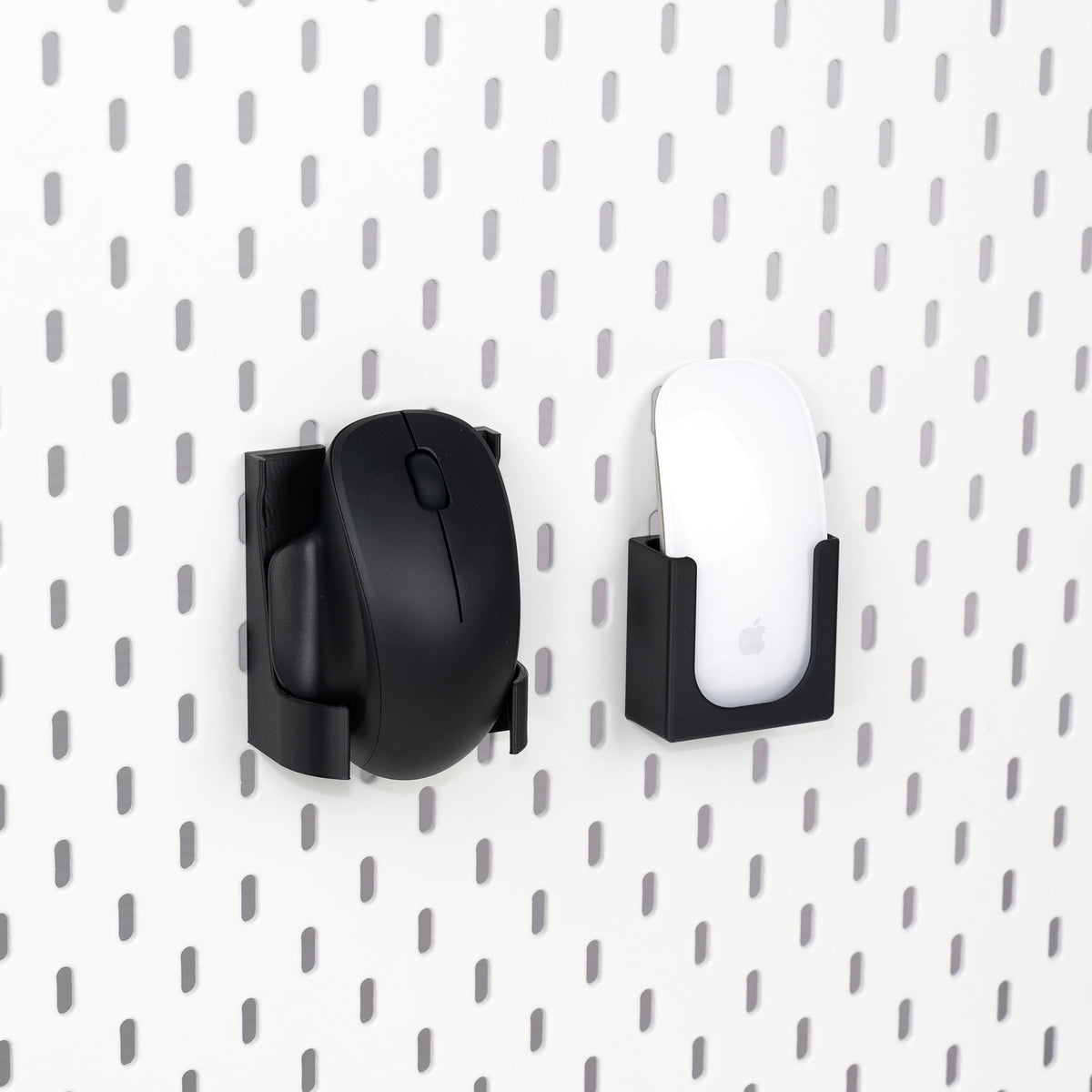 Pegboard Mouse Holder for IKEA Skadis, Universal Desk Organizer Mount