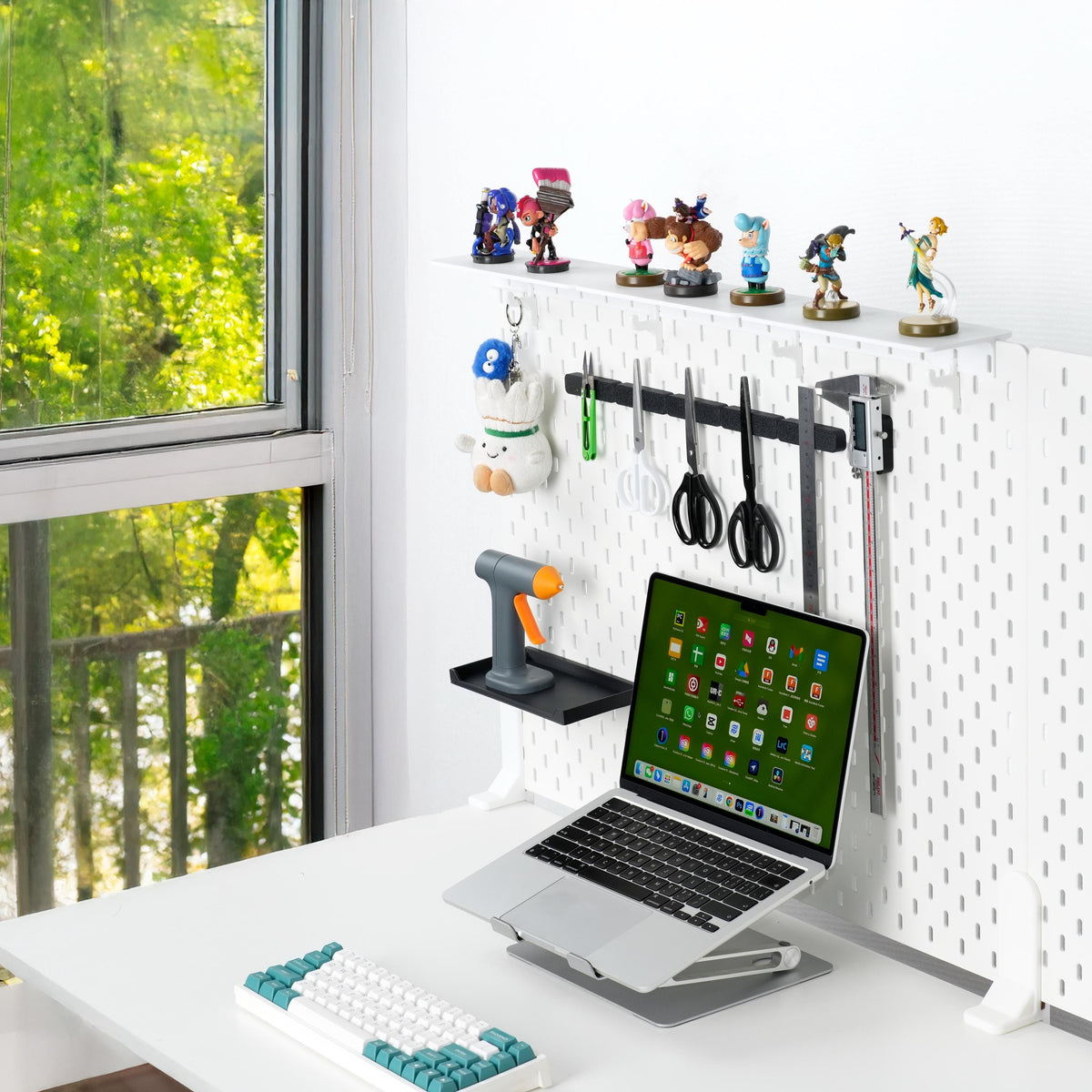 Magnetic Pegboard Tool Holder with N52 Magnets, Pegboard Magnet Attachment for IKEA SKADIS & 1/4 Inch Pegboard Wall Storage Decor - image 4