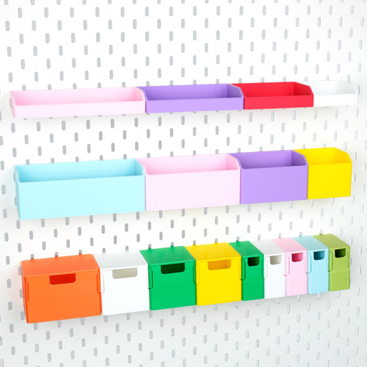 Pegboard Storage Bins, Pegboard Organizer Cup Containers, Storage Drawer for IKEA SKADIS or 1/4 inch Pegboard Accessories | Wall Organizer