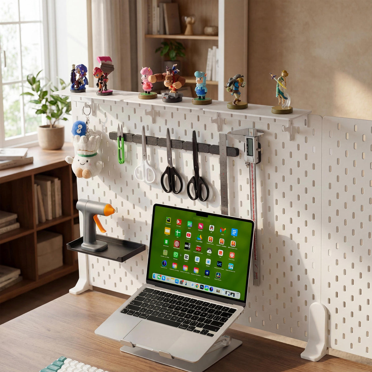 Pegboard Desk Clamp Mount Holder for IKEA Skadis, Adjustable Organizer Clip, No Drill Table Clamp for Office Storage - image 7