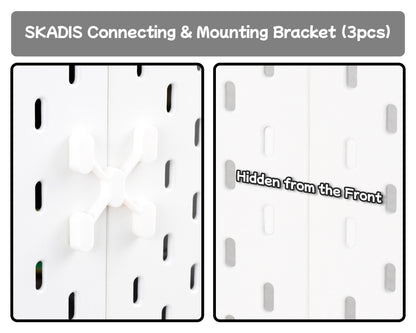 Pegboard Desk Clamp Mount Holder for IKEA Skadis, Adjustable Organizer Clip, No Drill Table Clamp for Office Storage - image 5
