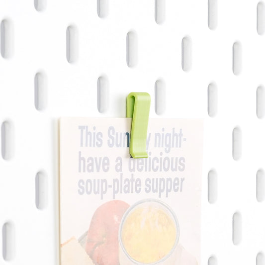 Pegboard Photo Clip for IKEA SKADIS, Aesthetic Minimalist Card Holder for Photocards, Pictures, Notes, Vision Board, Multi Color