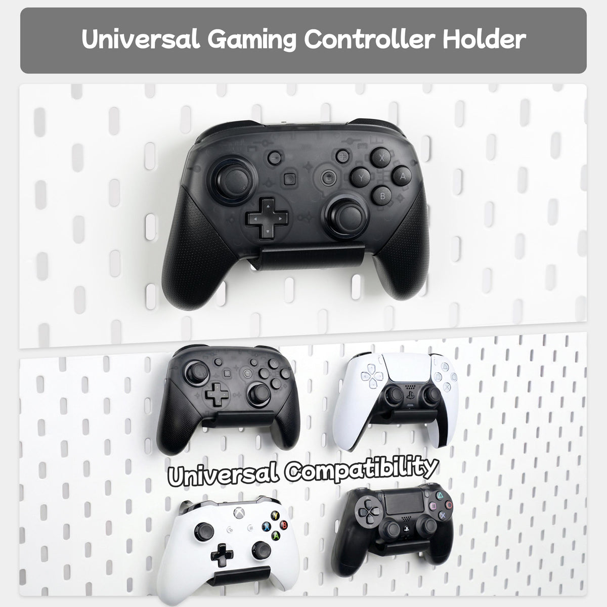 Nintendo Switch 1/ OLED Pegboard Accessories for IKEA SKADIS, Switch Dock Mount, Pro Controller Stand, Joycon Holder - image 4