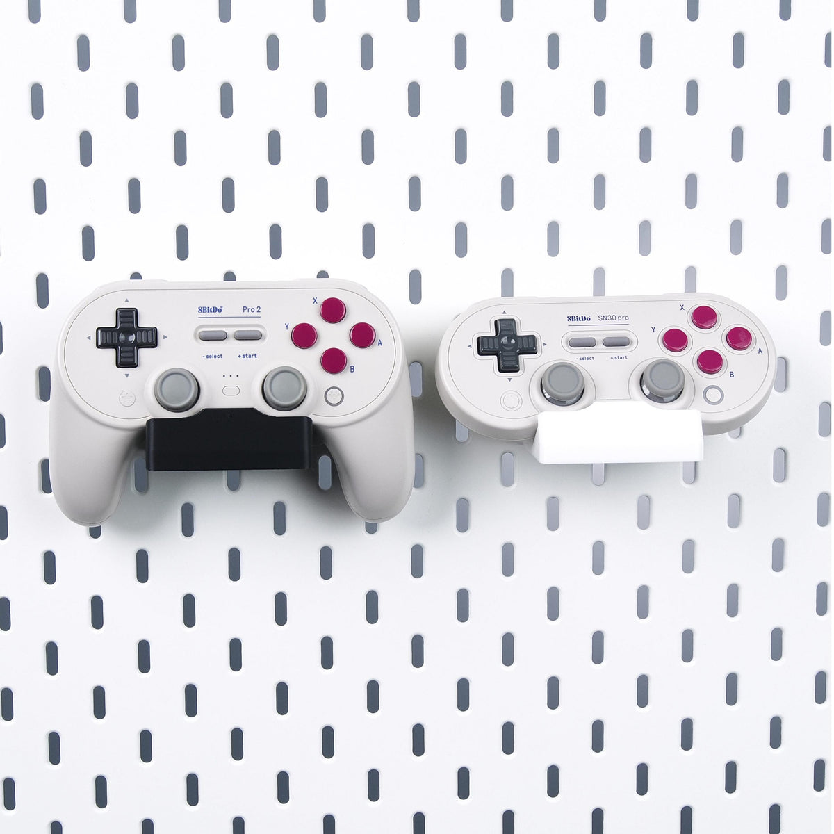 8BitDo Pro 2 / Pro 3, SN30 Pro Controller Holder for IKEA SKADIS Pegboard, Wall Mount Video Game Storage Rack - image 2