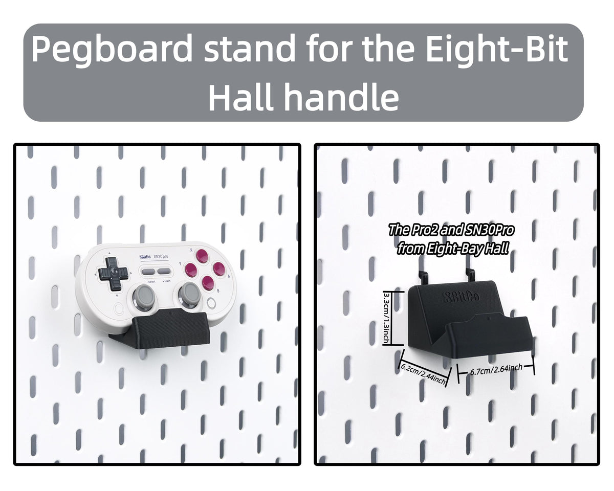 8BitDo Pro 2 / Pro 3, SN30 Pro Controller Holder for IKEA SKADIS Pegboard, Wall Mount Video Game Storage Rack - image 6