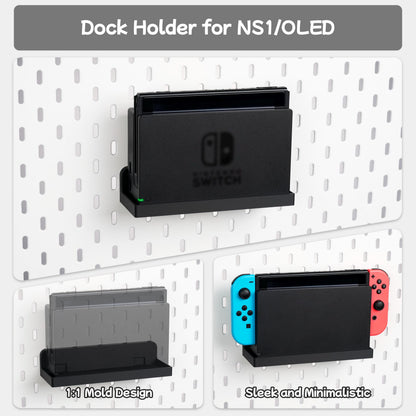Nintendo Switch 1/ OLED Pegboard Accessories for IKEA SKADIS, Switch Dock Mount, Pro Controller Stand, Joycon Holder - image 3