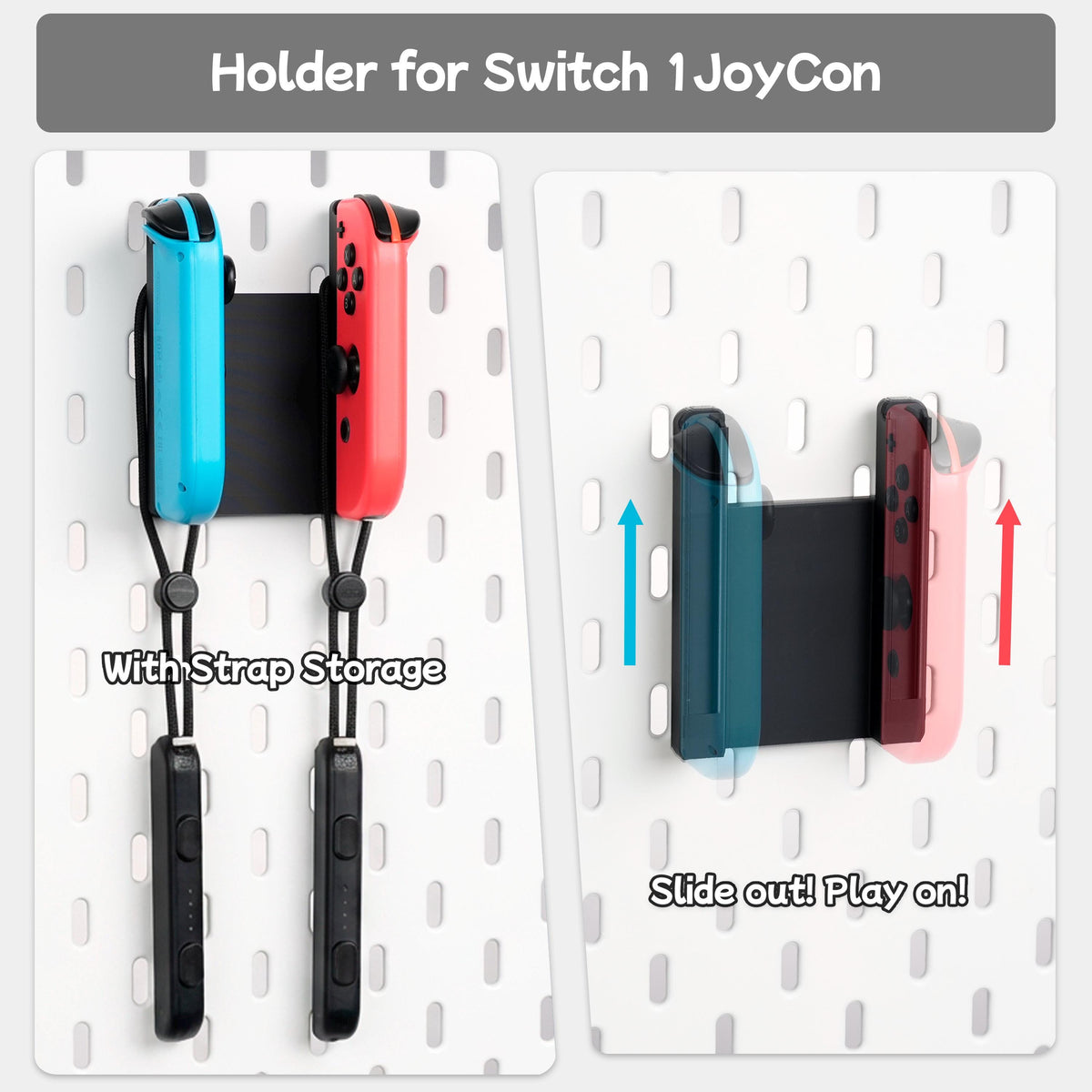 Nintendo Switch 1/ OLED Pegboard Accessories for IKEA SKADIS, Switch Dock Mount, Pro Controller Stand, Joycon Holder - image 5