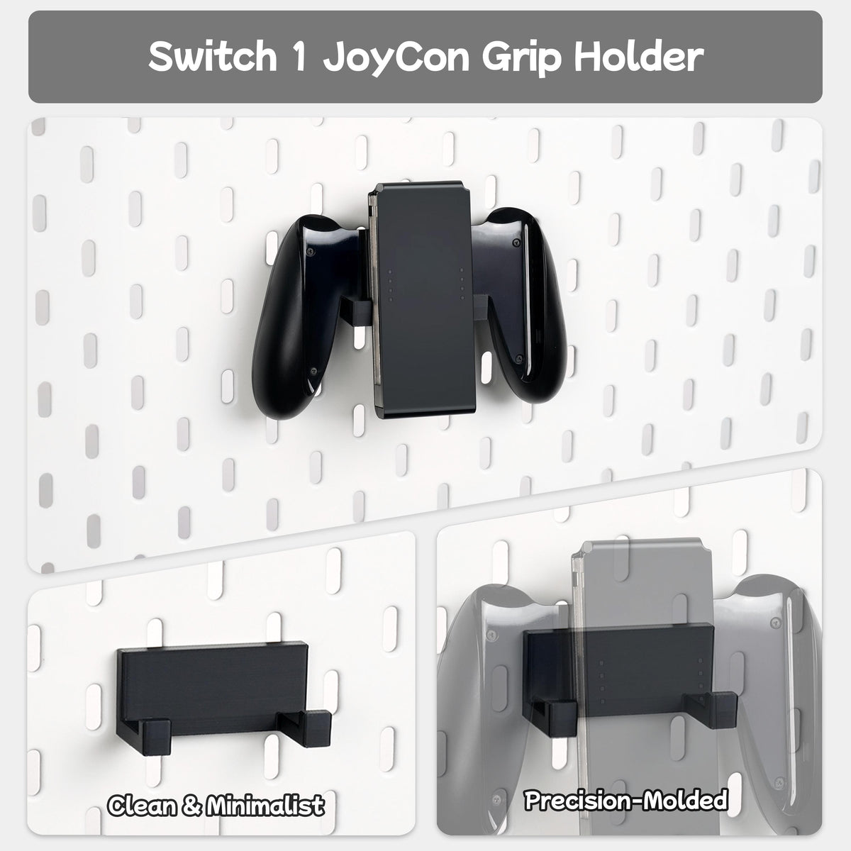Nintendo Switch 1/ OLED Pegboard Accessories for IKEA SKADIS, Switch Dock Mount, Pro Controller Stand, Joycon Holder - image 6