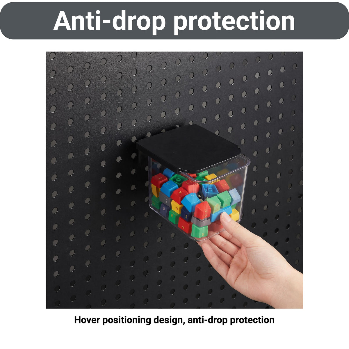 Clear Storage Drawer Box for IKEA SKADIS Pegboard | Multi Color Cap | Keyboard Cap and Switch Storage - image 4